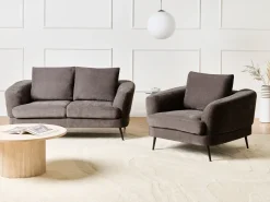 Set da salotto 3 posti KJAER Ciniglia Tortora