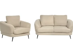 Set da salotto 3 posti KJAER Bouclé Beige chiaro