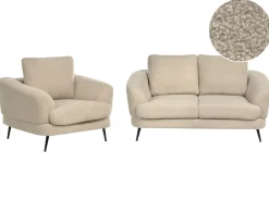 Set da salotto 3 posti KJAER Bouclé Beige chiaro