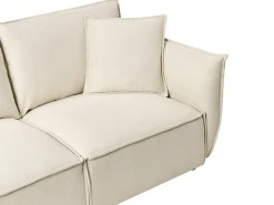Set da salotto 5 posti KUNES Tessuto Beige chiaro