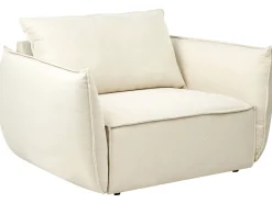 Set da salotto 5 posti KUNES Tessuto Beige chiaro