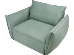 Set da salotto 5 posti KUNES Tessuto Verde chiaro