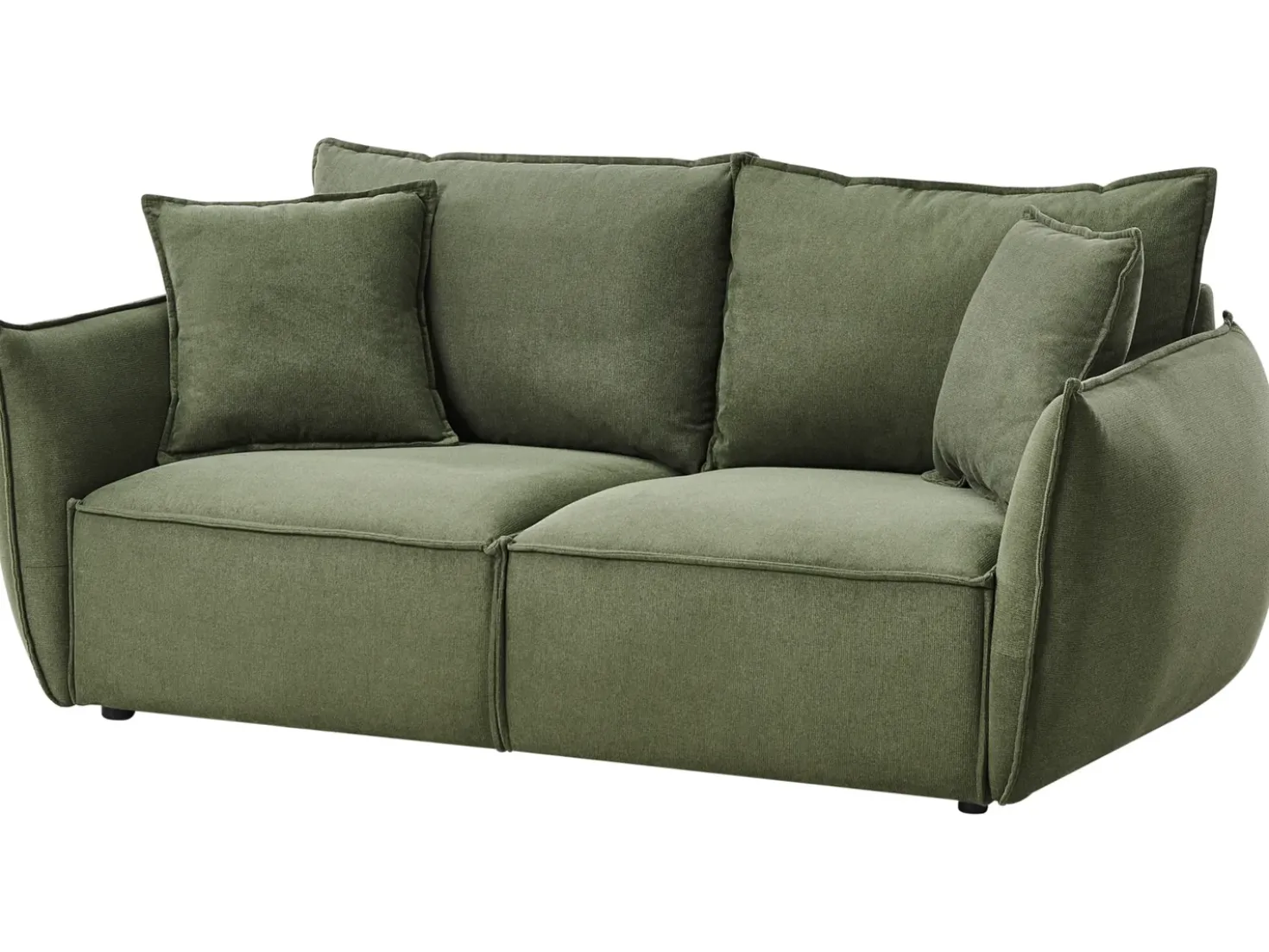 Set da salotto 5 posti KUNES Tessuto Verde