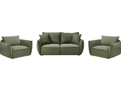 Set da salotto 5 posti KUNES Tessuto Verde