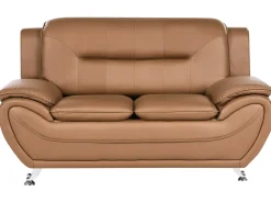 Set da salotto 6 posti LEIRA Pelle sintetica Marrone dorato