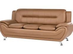 Set da salotto 6 posti LEIRA Pelle sintetica Marrone dorato