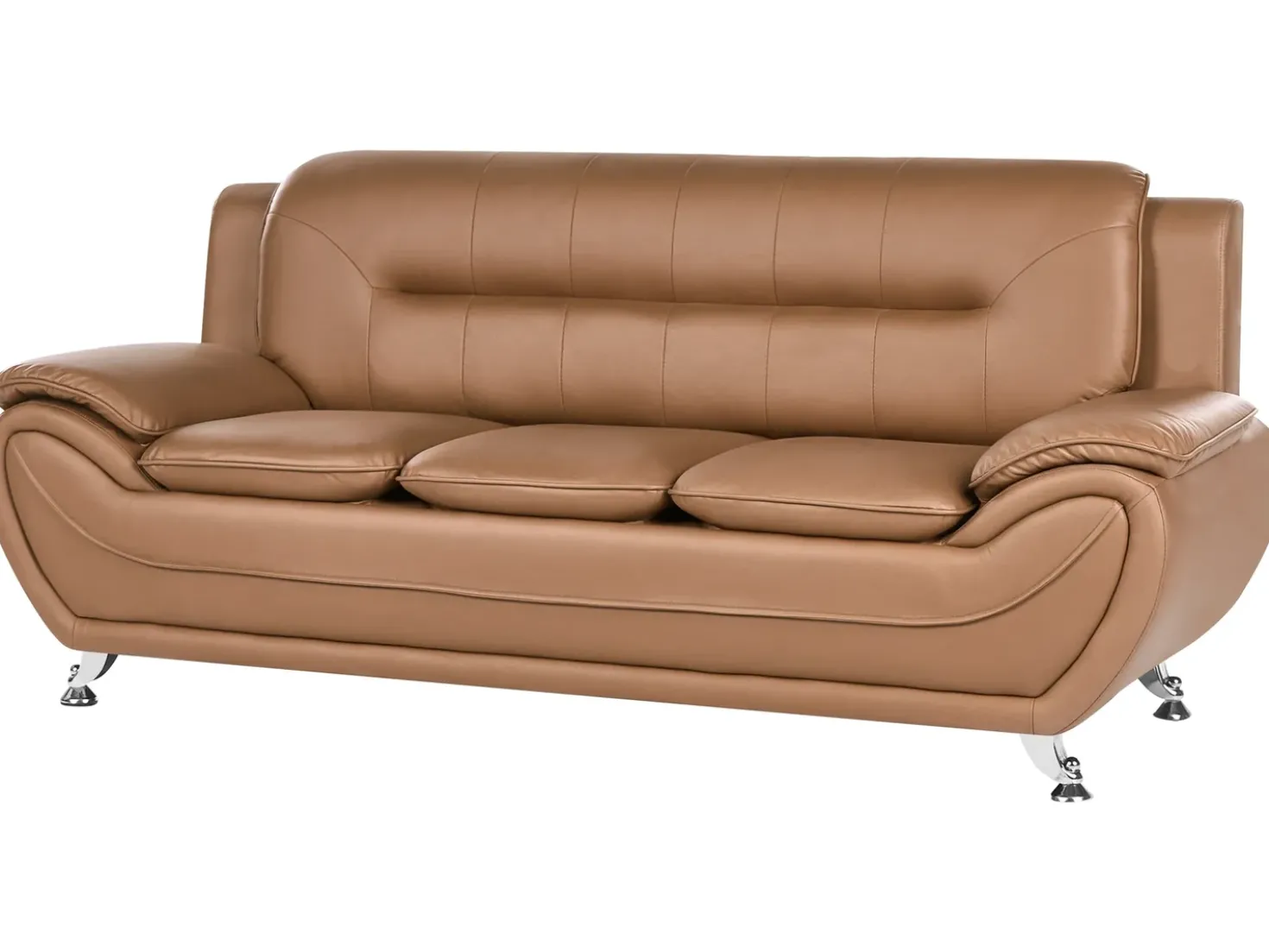 Set da salotto 6 posti LEIRA Pelle sintetica Marrone dorato