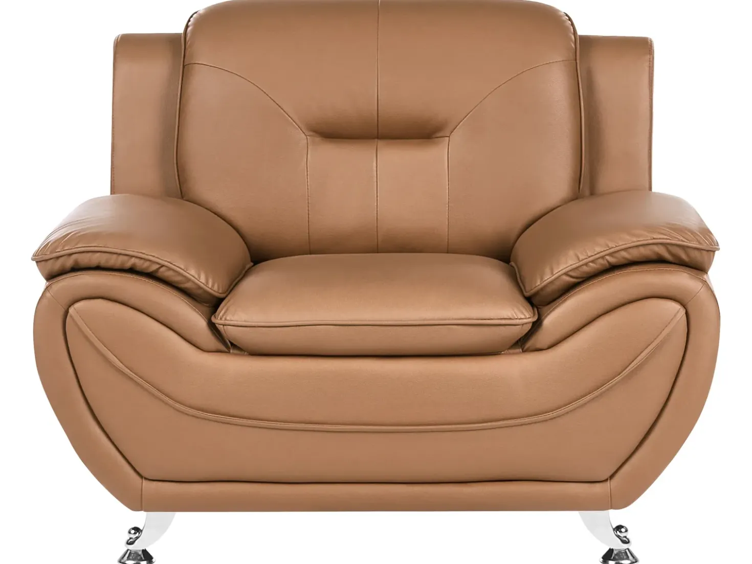 Set da salotto 6 posti LEIRA Pelle sintetica Marrone dorato