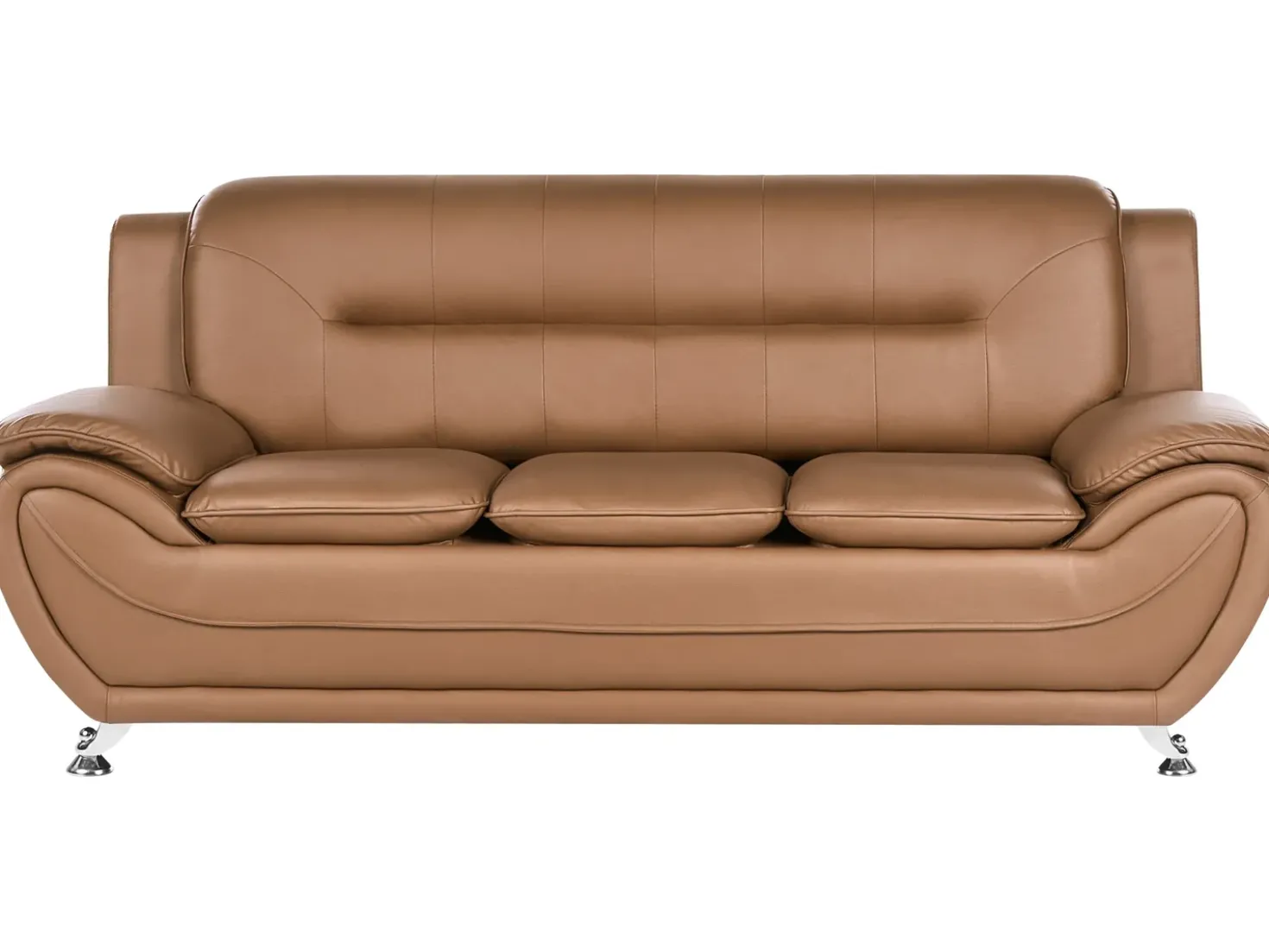Set da salotto 6 posti LEIRA Pelle sintetica Marrone dorato