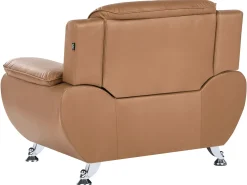 Set da salotto 6 posti LEIRA Pelle sintetica Marrone dorato