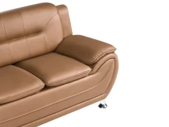 Set da salotto 6 posti LEIRA Pelle sintetica Marrone dorato