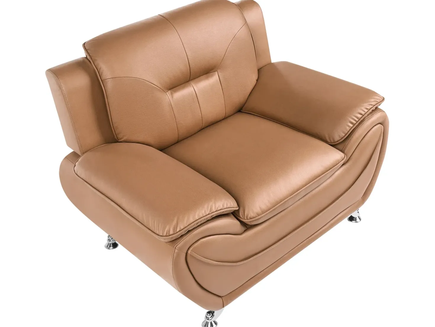 Set da salotto 6 posti LEIRA Pelle sintetica Marrone dorato