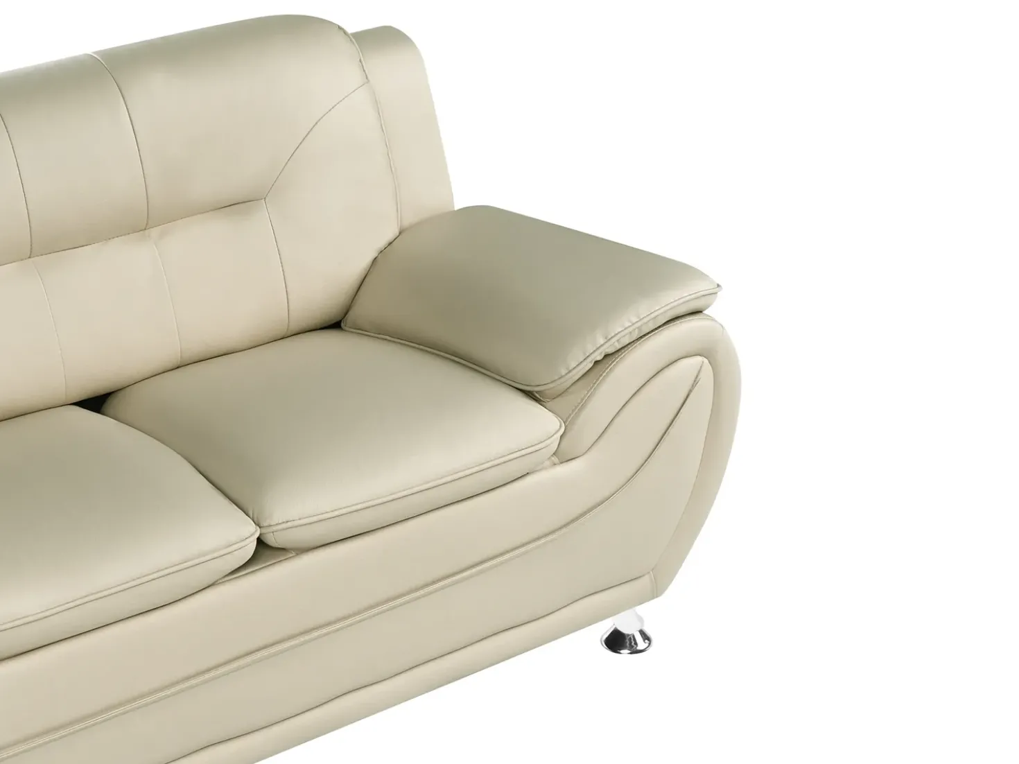 Set da salotto 6 posti LEIRA Pelle sintetica Beige