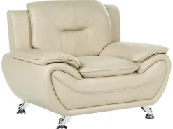 Set da salotto 6 posti LEIRA Pelle sintetica Beige