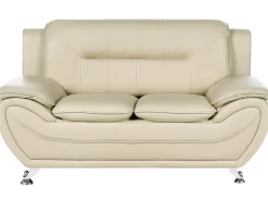 Set da salotto 6 posti LEIRA Pelle sintetica Beige