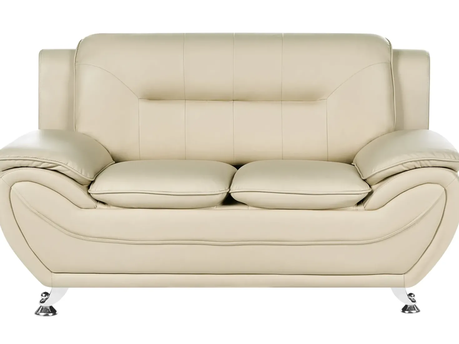 Set da salotto 6 posti LEIRA Pelle sintetica Beige