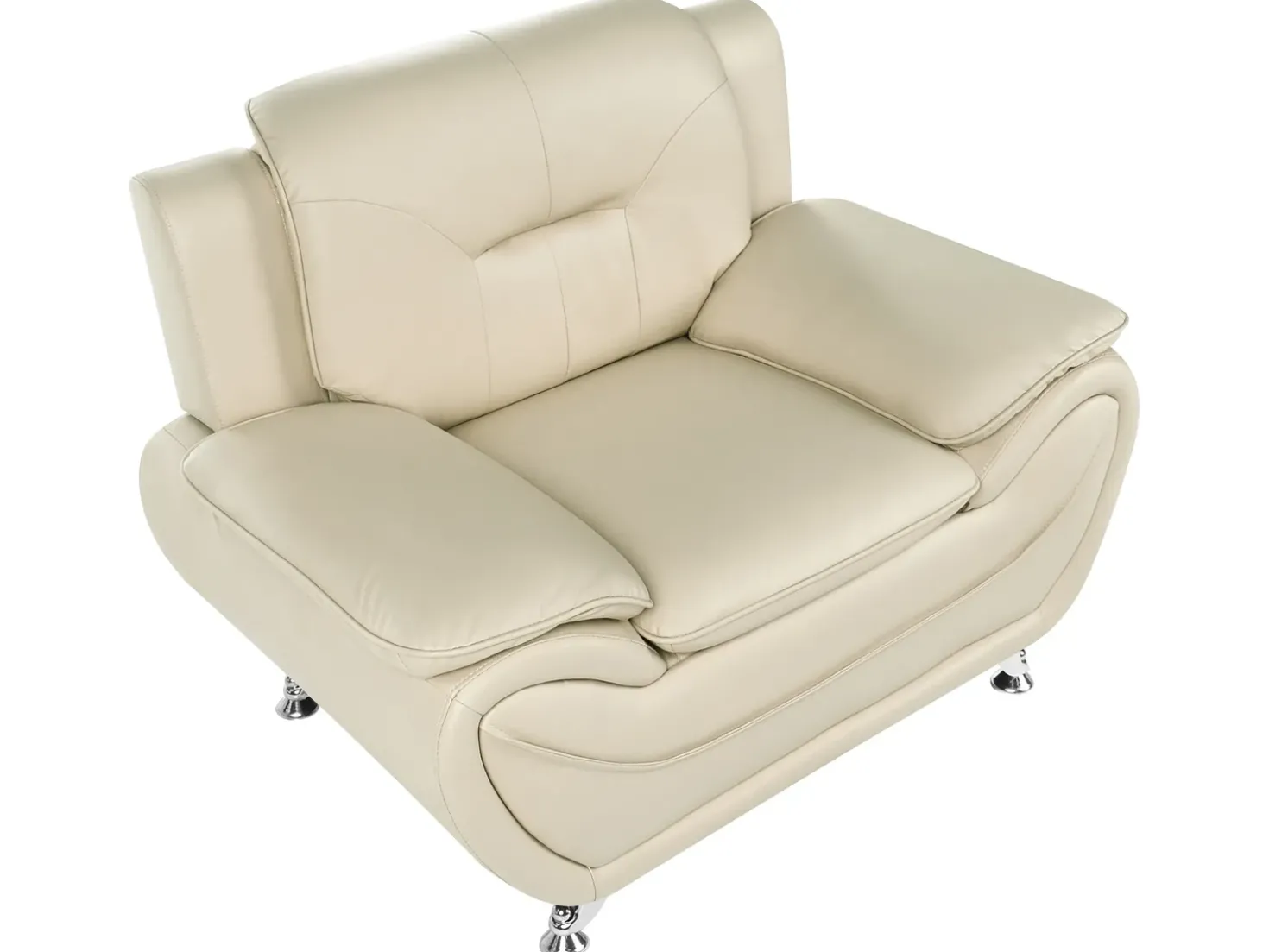 Set da salotto 6 posti LEIRA Pelle sintetica Beige