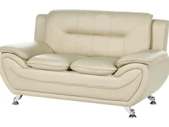 Set da salotto 6 posti LEIRA Pelle sintetica Beige
