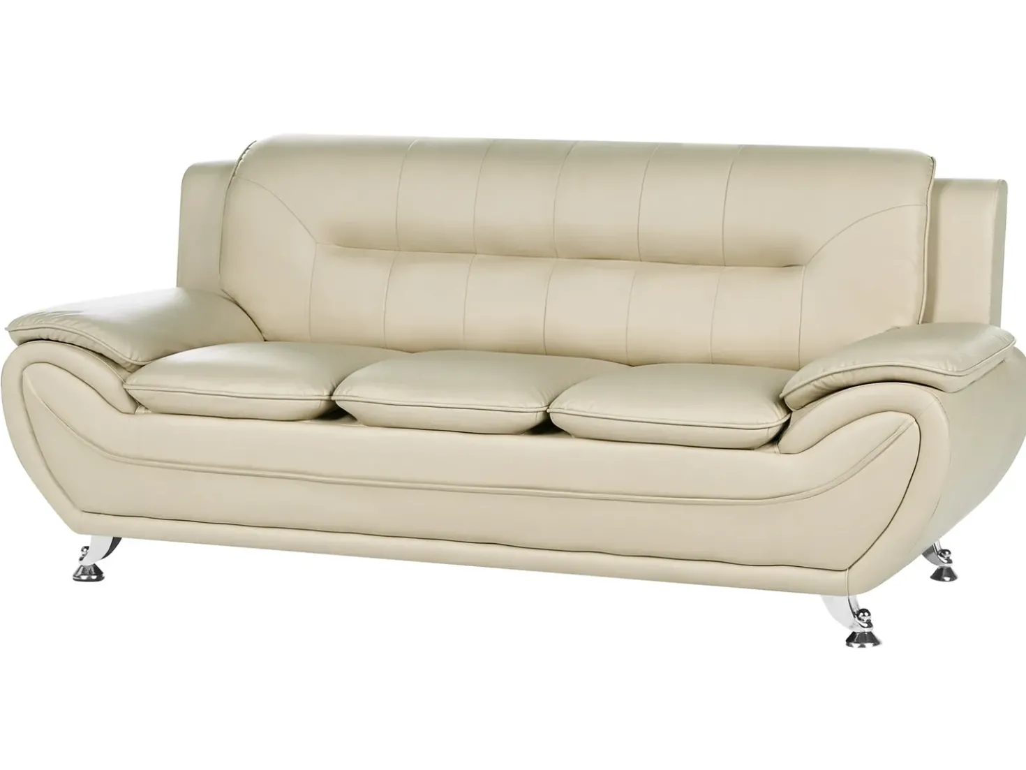 Set da salotto 6 posti LEIRA Pelle sintetica Beige