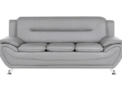 Set da salotto 6 posti LEIRA Pelle sintetica Grigio