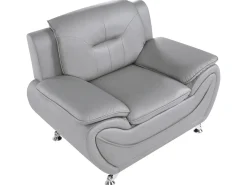 Set da salotto 6 posti LEIRA Pelle sintetica Grigio