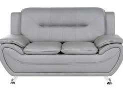 Set da salotto 6 posti LEIRA Pelle sintetica Grigio