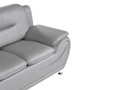 Set da salotto 6 posti LEIRA Pelle sintetica Grigio
