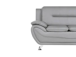 Set da salotto 6 posti LEIRA Pelle sintetica Grigio