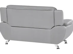 Set da salotto 6 posti LEIRA Pelle sintetica Grigio