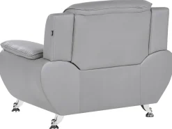 Set da salotto 6 posti LEIRA Pelle sintetica Grigio