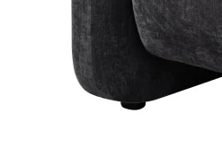Set da salotto 4 posti LEIREN Ciniglia Nero