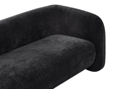 Set da salotto 4 posti LEIREN Ciniglia Nero