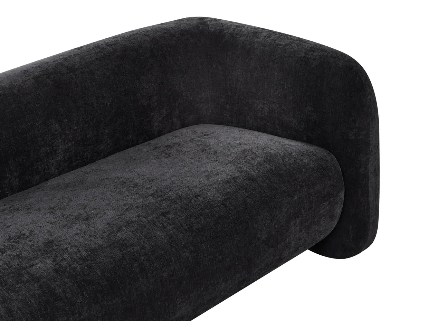 Set da salotto 4 posti LEIREN Ciniglia Nero
