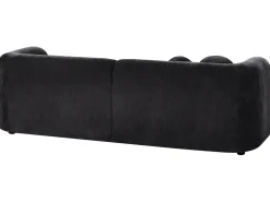 Set da salotto 4 posti LEIREN Ciniglia Nero