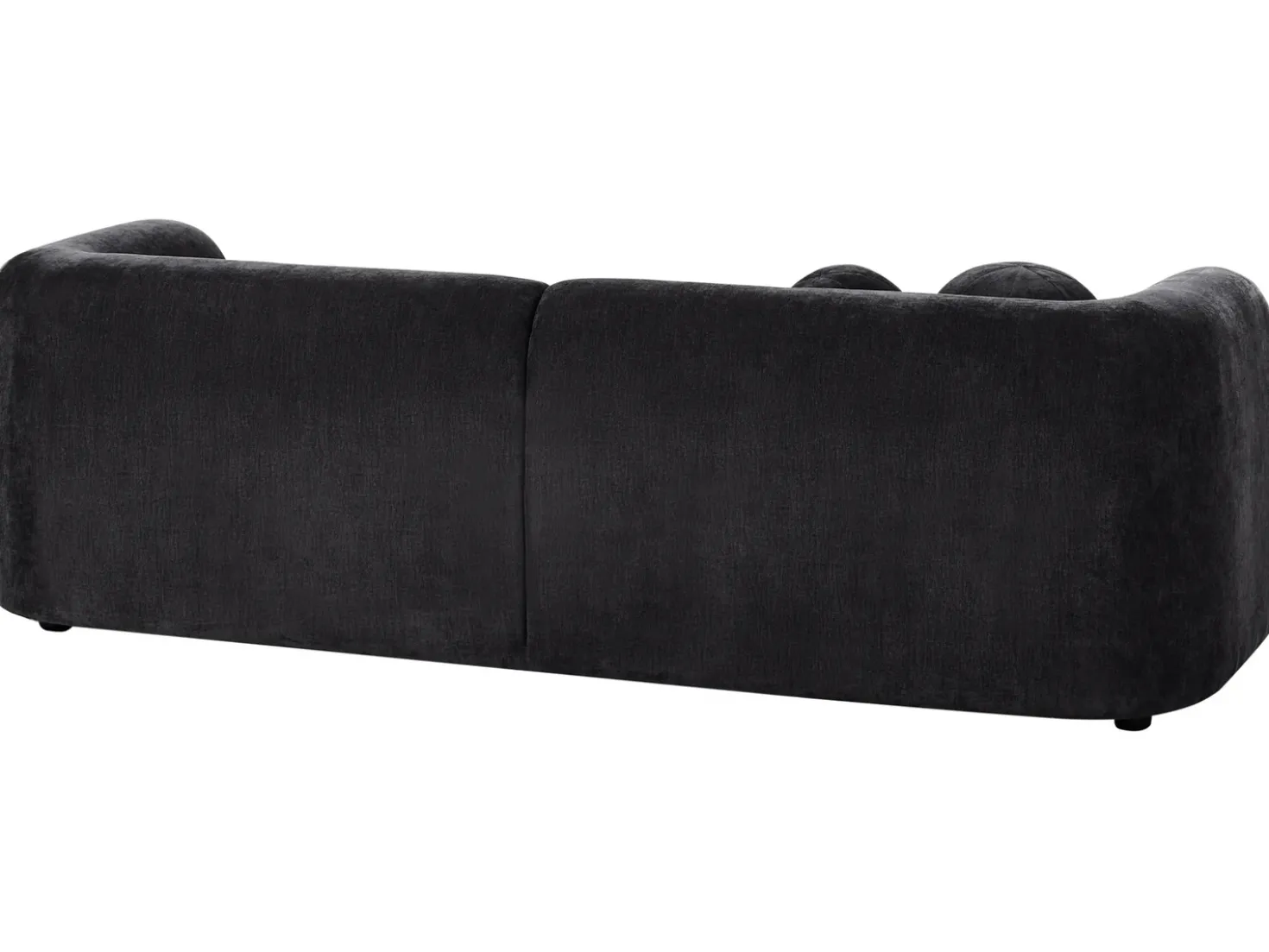 Set da salotto 4 posti LEIREN Ciniglia Nero