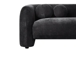 Set da salotto 4 posti LEIREN Ciniglia Nero