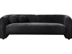 Set da salotto 4 posti LEIREN Ciniglia Nero