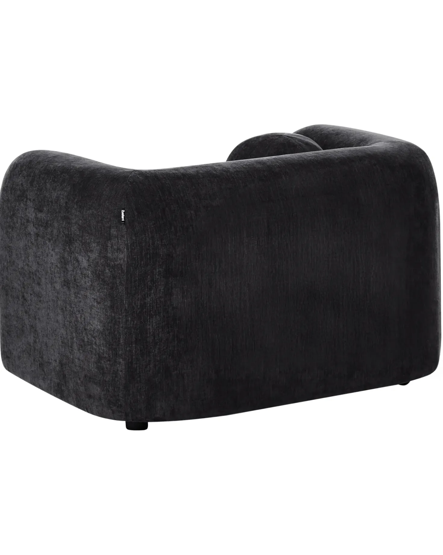 Set da salotto 4 posti LEIREN Ciniglia Nero