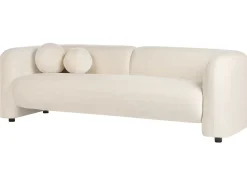 Set da salotto 5 posti LEIREN Velluto Bianco sporco