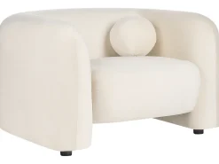 Set da salotto 5 posti LEIREN Velluto Bianco sporco