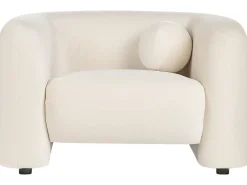 Set da salotto 5 posti LEIREN Velluto Bianco sporco