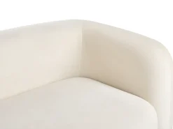 Set da salotto 5 posti LEIREN Velluto Bianco sporco