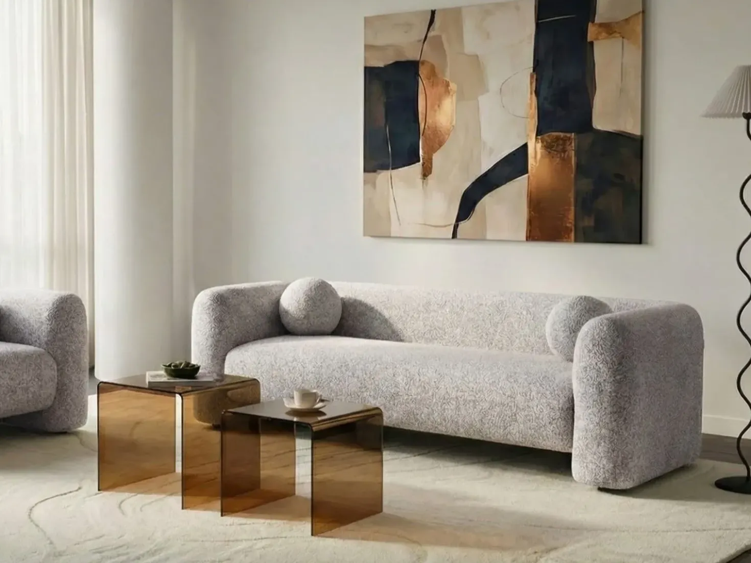 Set da salotto 5 posti LEIREN Beige