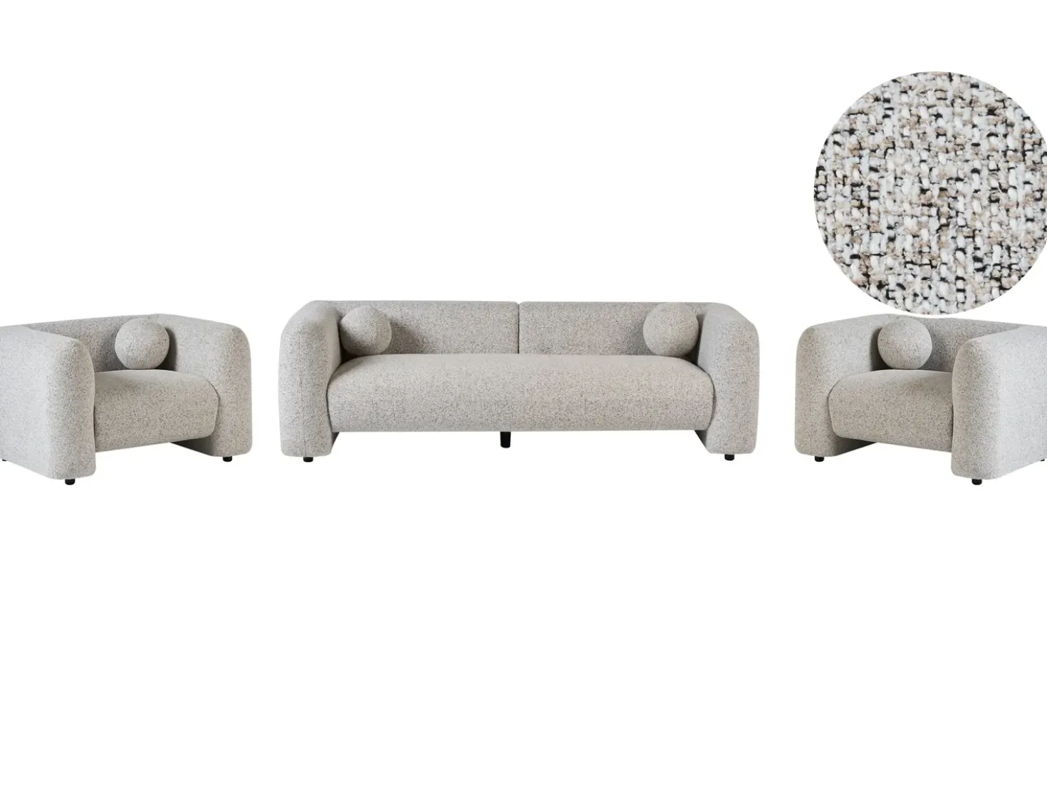 Set da salotto 5 posti LEIREN Beige