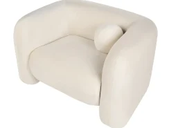 Set da salotto 4 posti LEIREN Velluto Bianco sporco