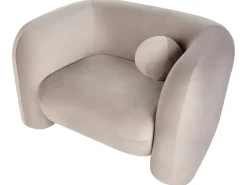 Set da salotto 4 posti LEIREN Velluto Tortora