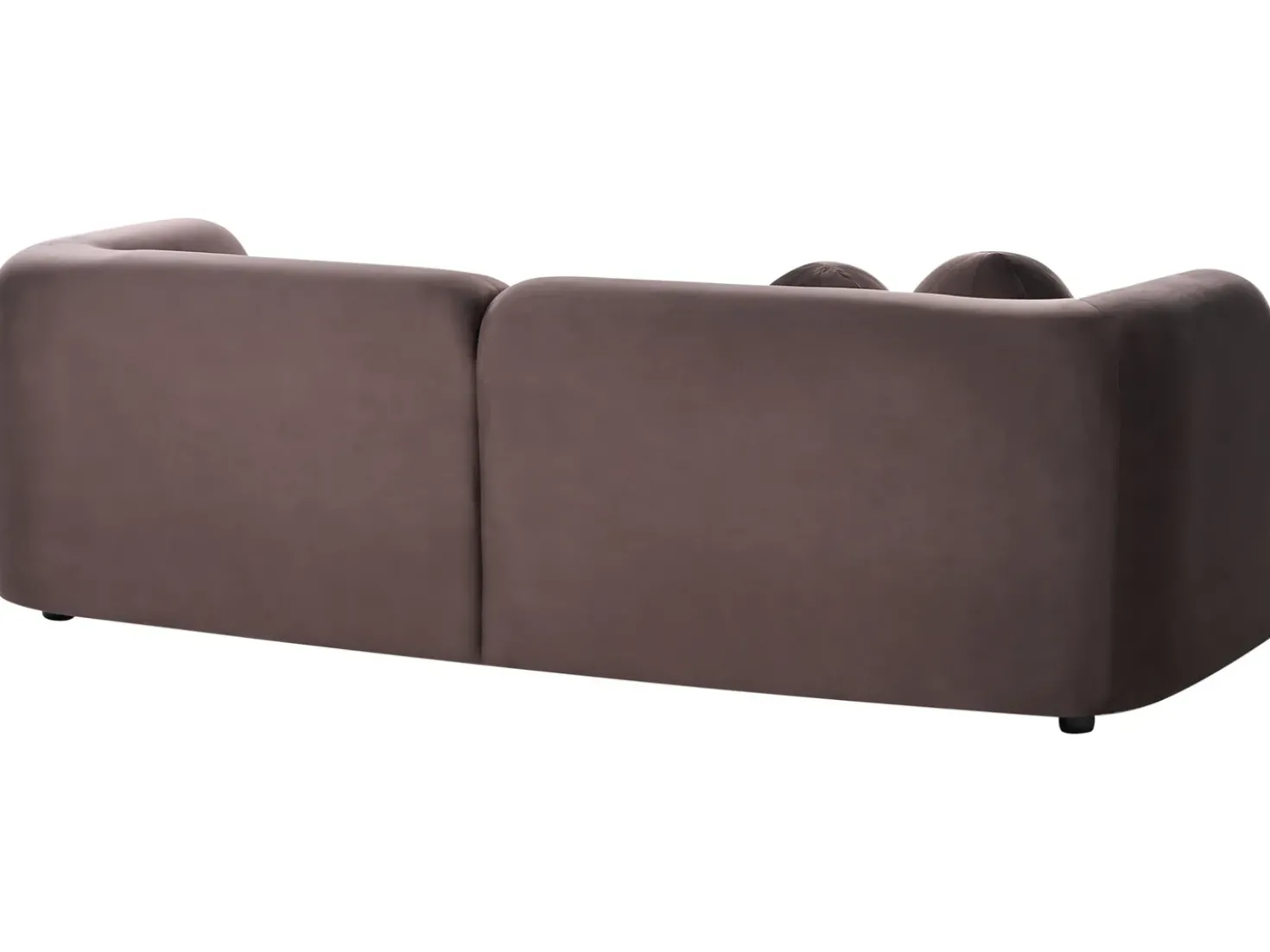 Set da salotto 4 posti LEIREN Velluto Marrone scuro
