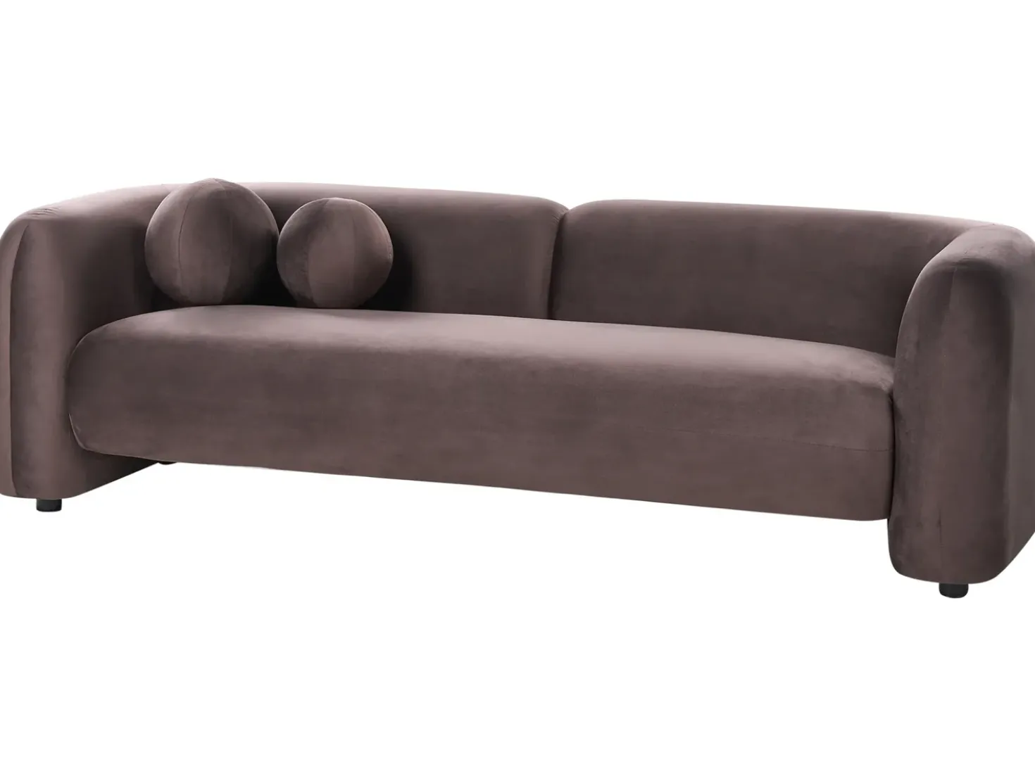 Set da salotto 4 posti LEIREN Velluto Marrone scuro