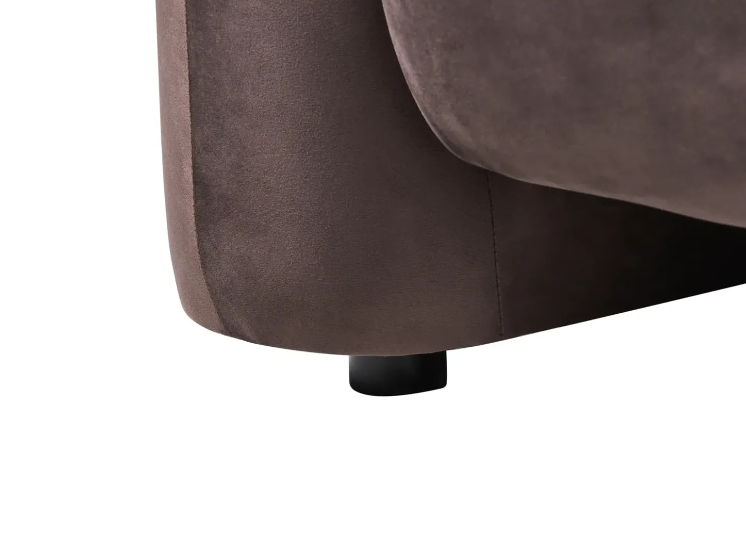 Set da salotto 4 posti LEIREN Velluto Marrone scuro