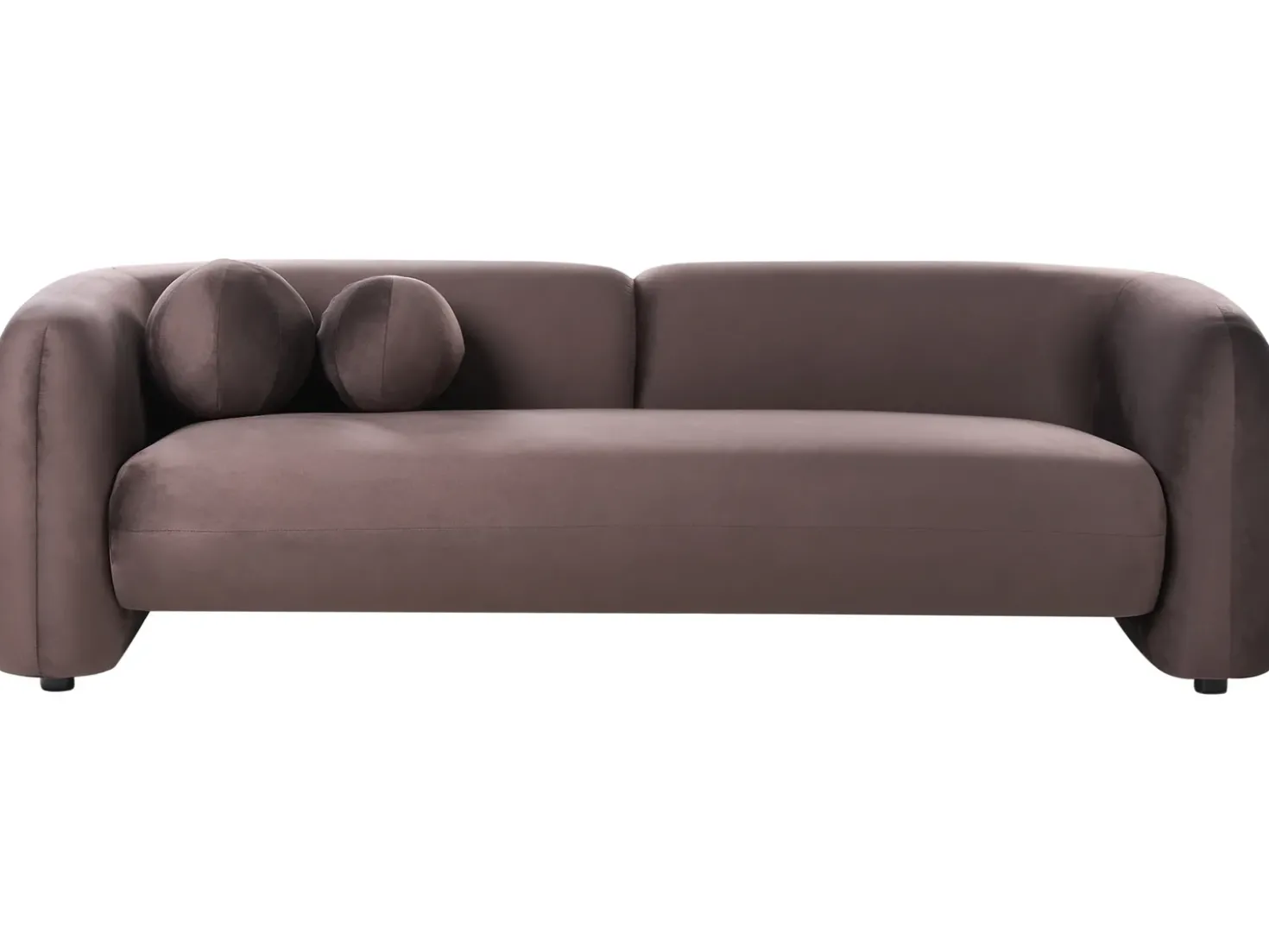 Set da salotto 4 posti LEIREN Velluto Marrone scuro